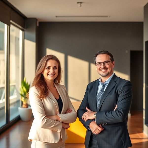 Dos profesionales del despacho en la oficina de Murcia